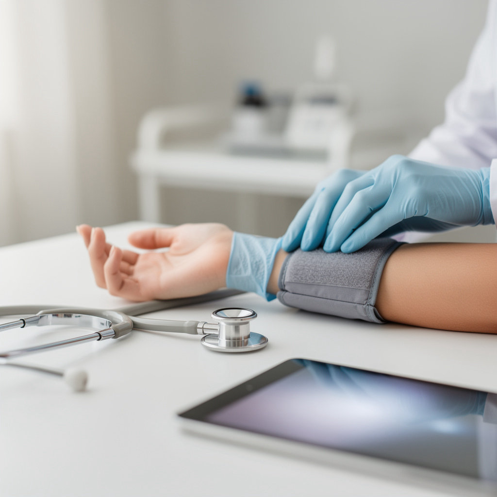 Ganadjian Krauz MD San Diego physician discussing health and wellness with a patient in a modern clinic